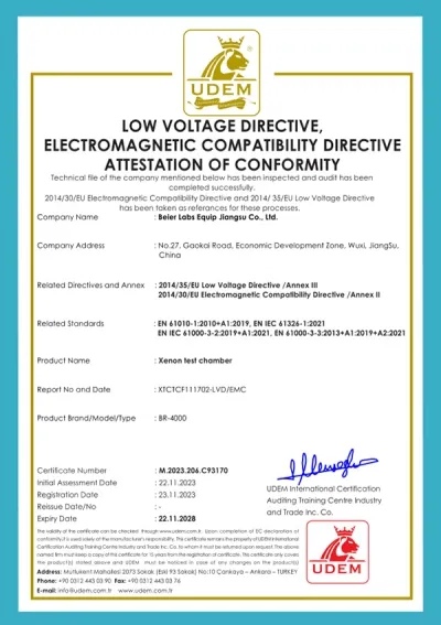 Declaración de Conformidad Electromágnetica, Directiva de Compatibilidad y de Baja Tensión